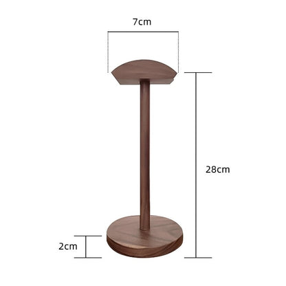 Wholesale Wooden Headset Stand Desktop Earphone Display and Storage Rack for Gaming Hotel Headset Holder