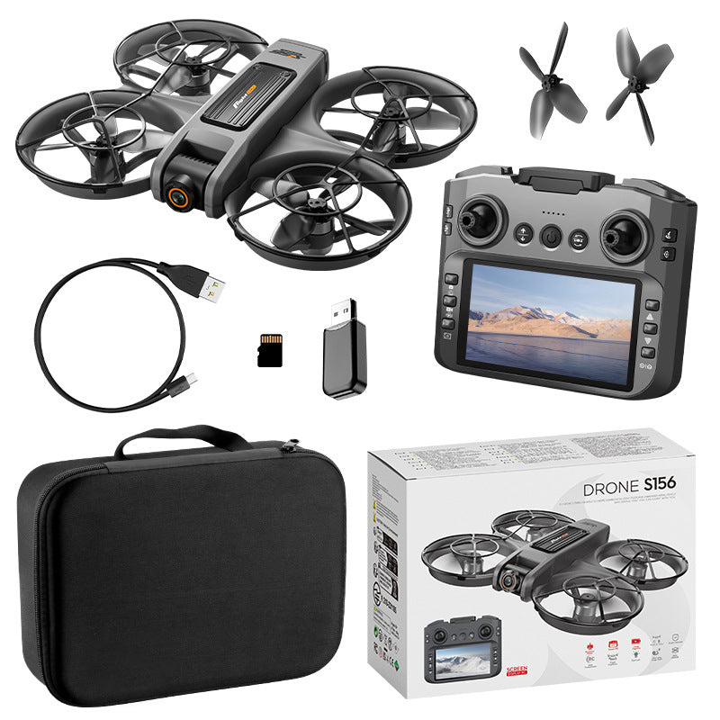 S156 Brushless RC Drone with Screen FPV Racing Drone, HD Camera, 4-Axis UAV with Optical Flow Positioning