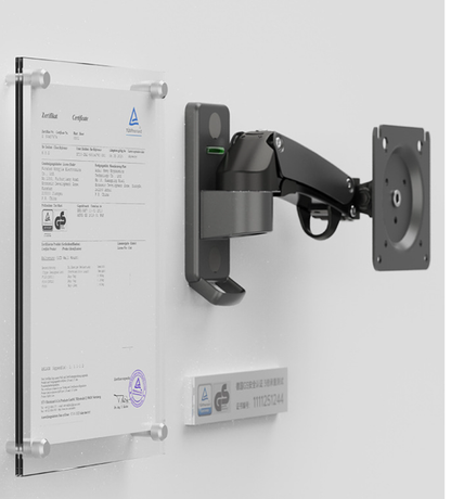 NB F120 monitor bracket wall mounted lifting rotating telescopic air pressure wall mounted computer display rack