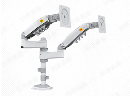 Dual-Screen Monitor Stand Adjustable Swivel Rotating Arm Display Computer Mount H180