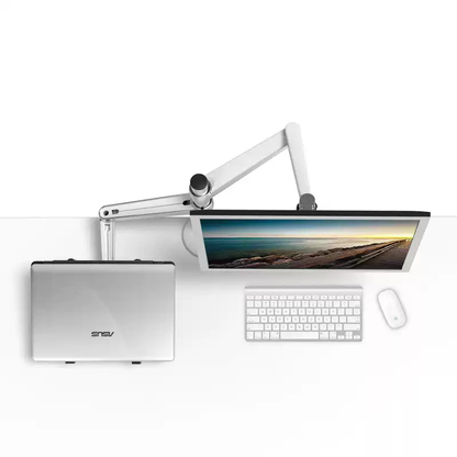 Monitor stand arm, laptop stand, double section arm, desktop computer display screen, aluminum alloy dual screen office