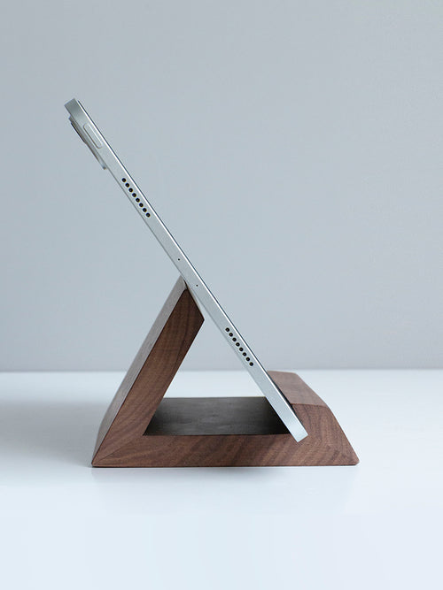 Retro Walnut Wood Solid Wood Tablet Stand, Creative Desktop Computer and Phone Holder