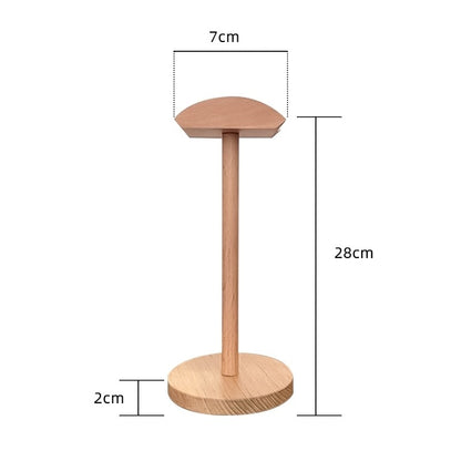 Wholesale Wooden Headset Stand Desktop Earphone Display and Storage Rack for Gaming Hotel Headset Holder