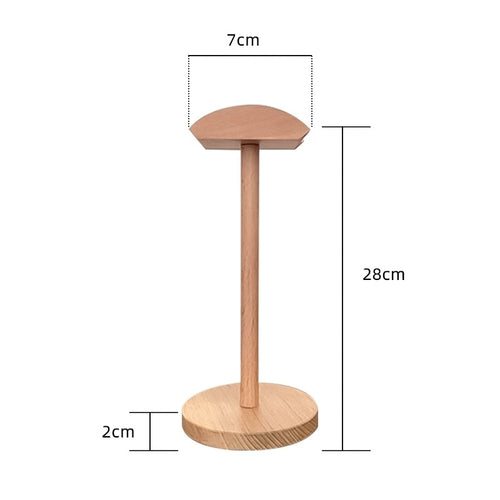 Wholesale Wooden Headset Stand Desktop Earphone Display and Storage Rack for Gaming Hotel Headset Holder
