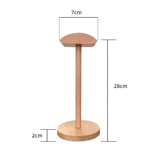 Wholesale Wooden Headset Stand Desktop Earphone Display and Storage Rack for Gaming Hotel Headset Holder