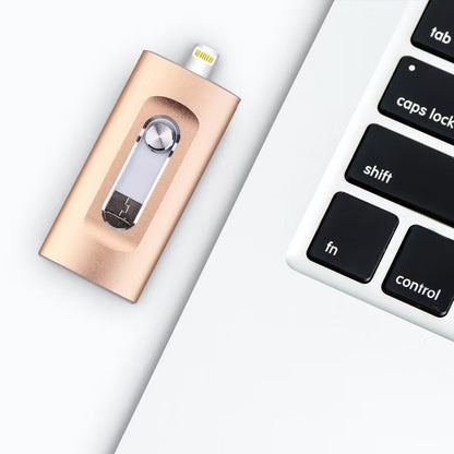 USB Flash Drive for iPhone, 3-in-1 High-Capacity 64GB Dual-Use USB Drive for Phone and Computer
