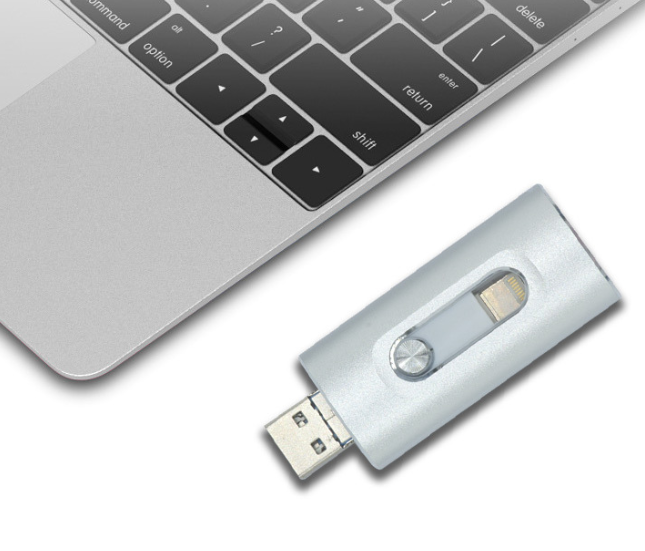 USB Flash Drive for iPhone, 3-in-1 High-Capacity 64GB Dual-Use USB Drive for Phone and Computer