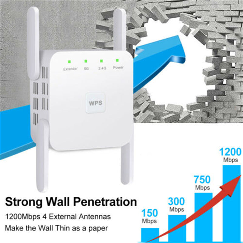 AC1200M dual band repeater wireless signal amplifier 5G high-power extender wifi repeater