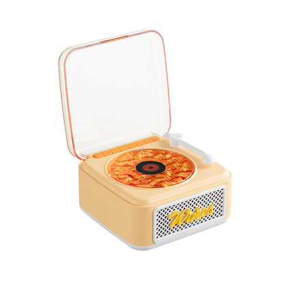 Retro white noise Bluetooth speaker wireless small high pitched vinyl record speaker