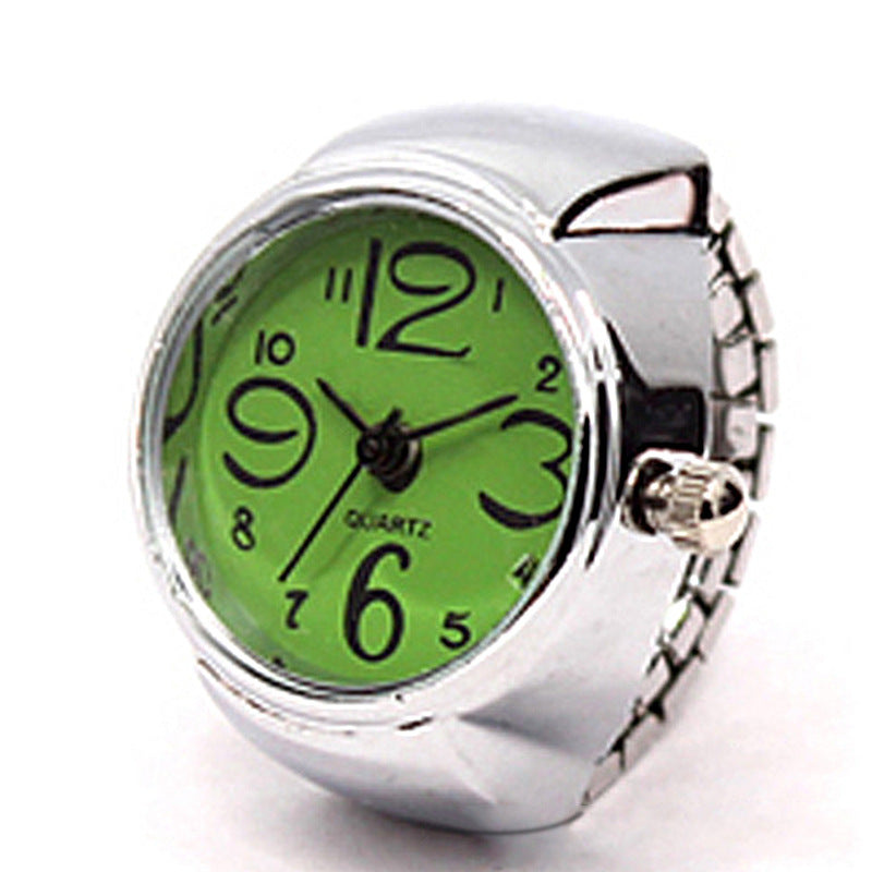 Fashionable Silver Flower Ring Watch with Large Numbers, Stylish and Unique Decorative Watch for Students, Wholesale