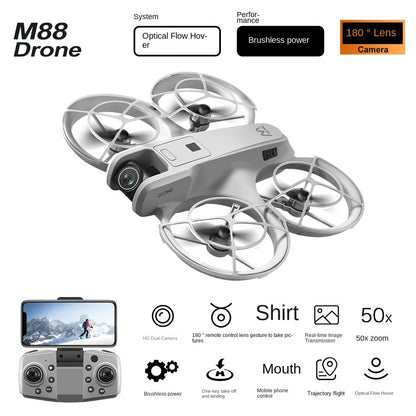 M88 Brushless Drone with Optical Flow and Full Protection, 4-Axis Aircraft for Outdoor Photography and Remote Control Flying