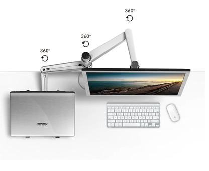 Monitor stand arm, laptop stand, double section arm, desktop computer display screen, aluminum alloy dual screen office